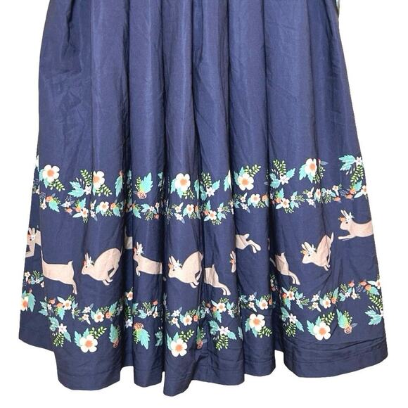 NWT Lindy Bop Women’s Claudine Bunny Hop Dress Blue Size 8 - Picture 7 of 8